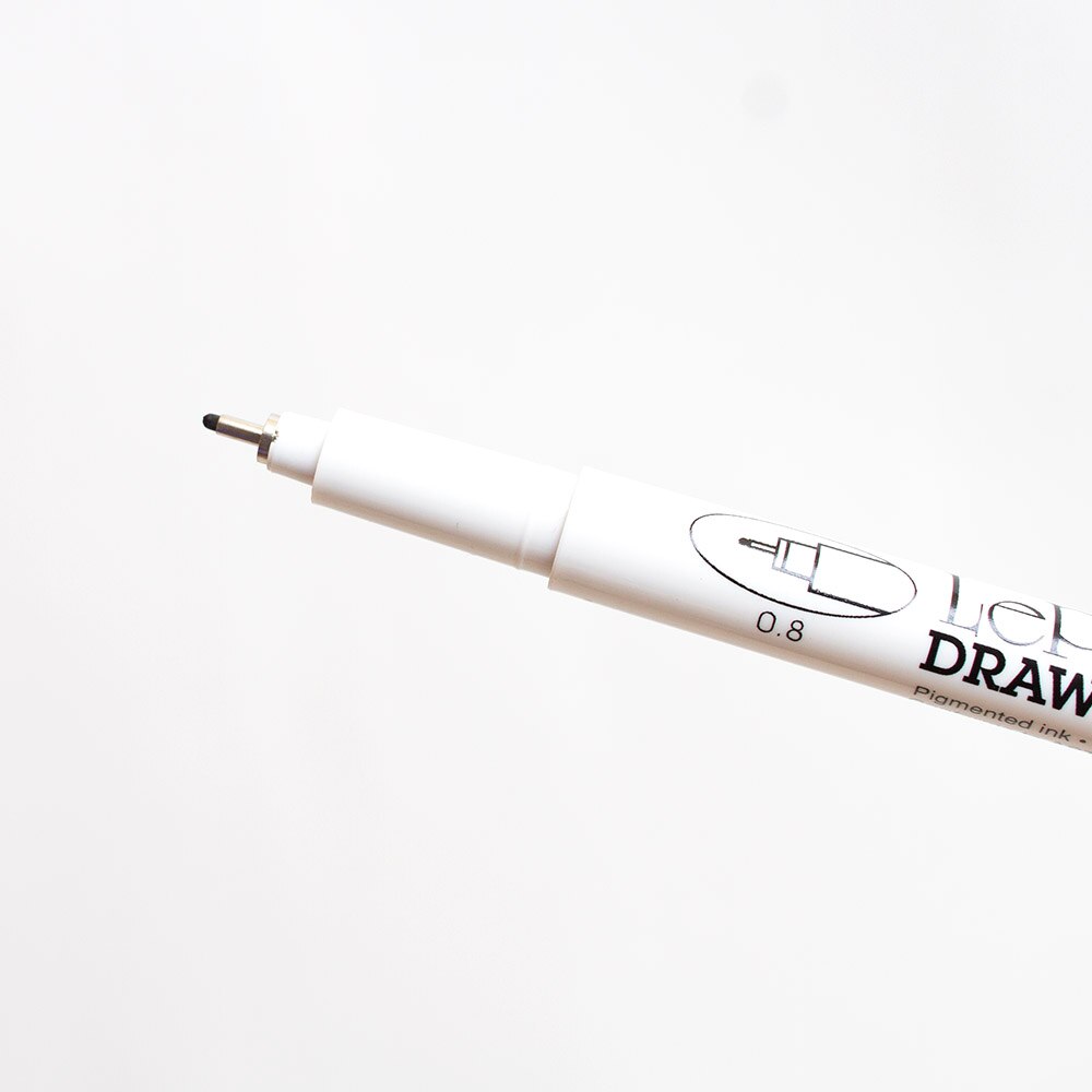 Uchida, Black, Fine Pen, Art & School, Le Pen, Drawing, 143474, 0.8